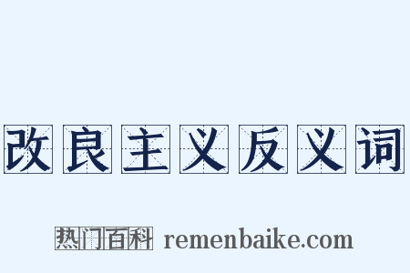改良主义反义词是什么意思的图片